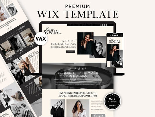 Elegant Wix Website Template for Social Media Manager - Advertfox