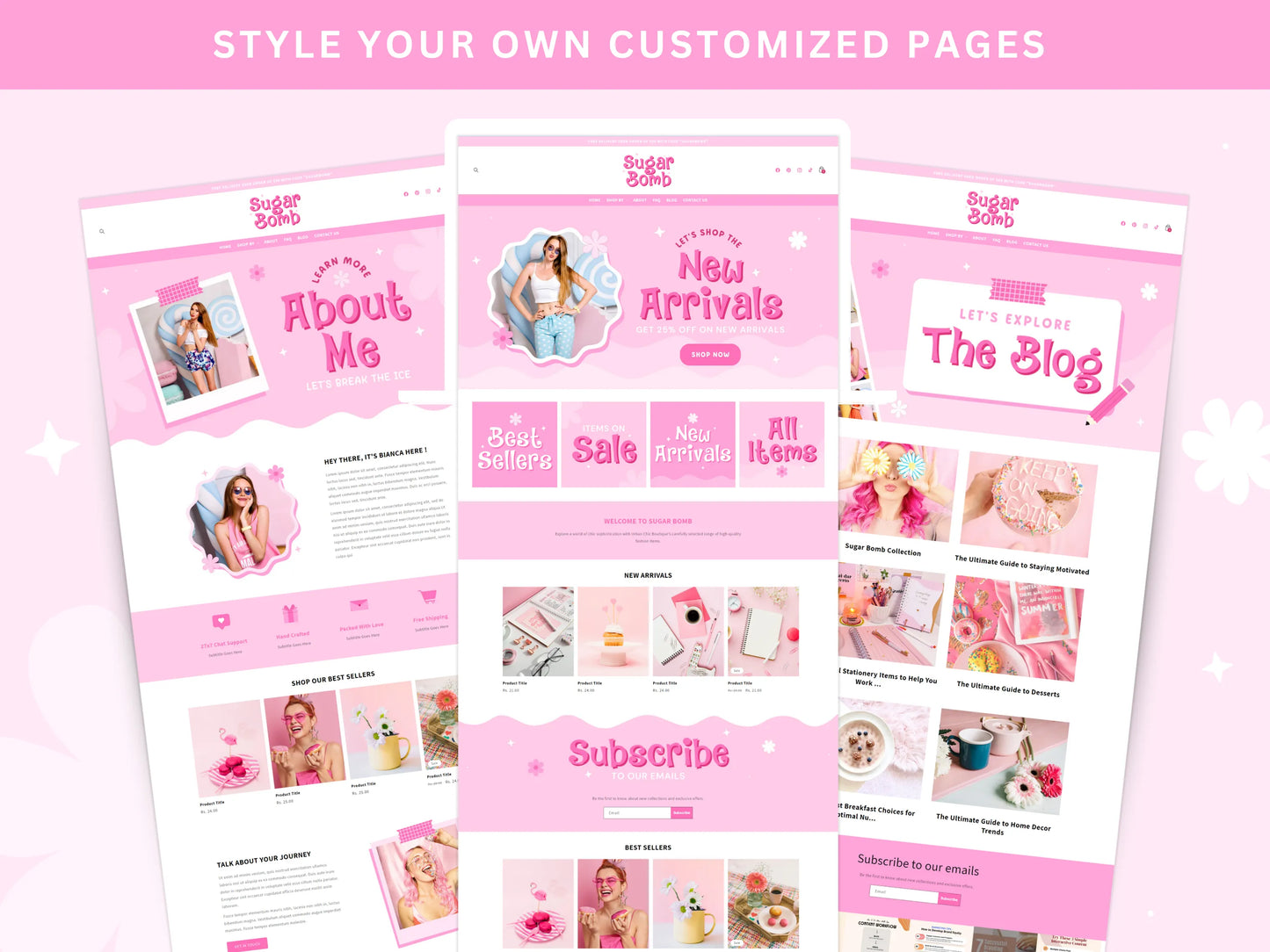 Pink Shopify Theme - Advertfox