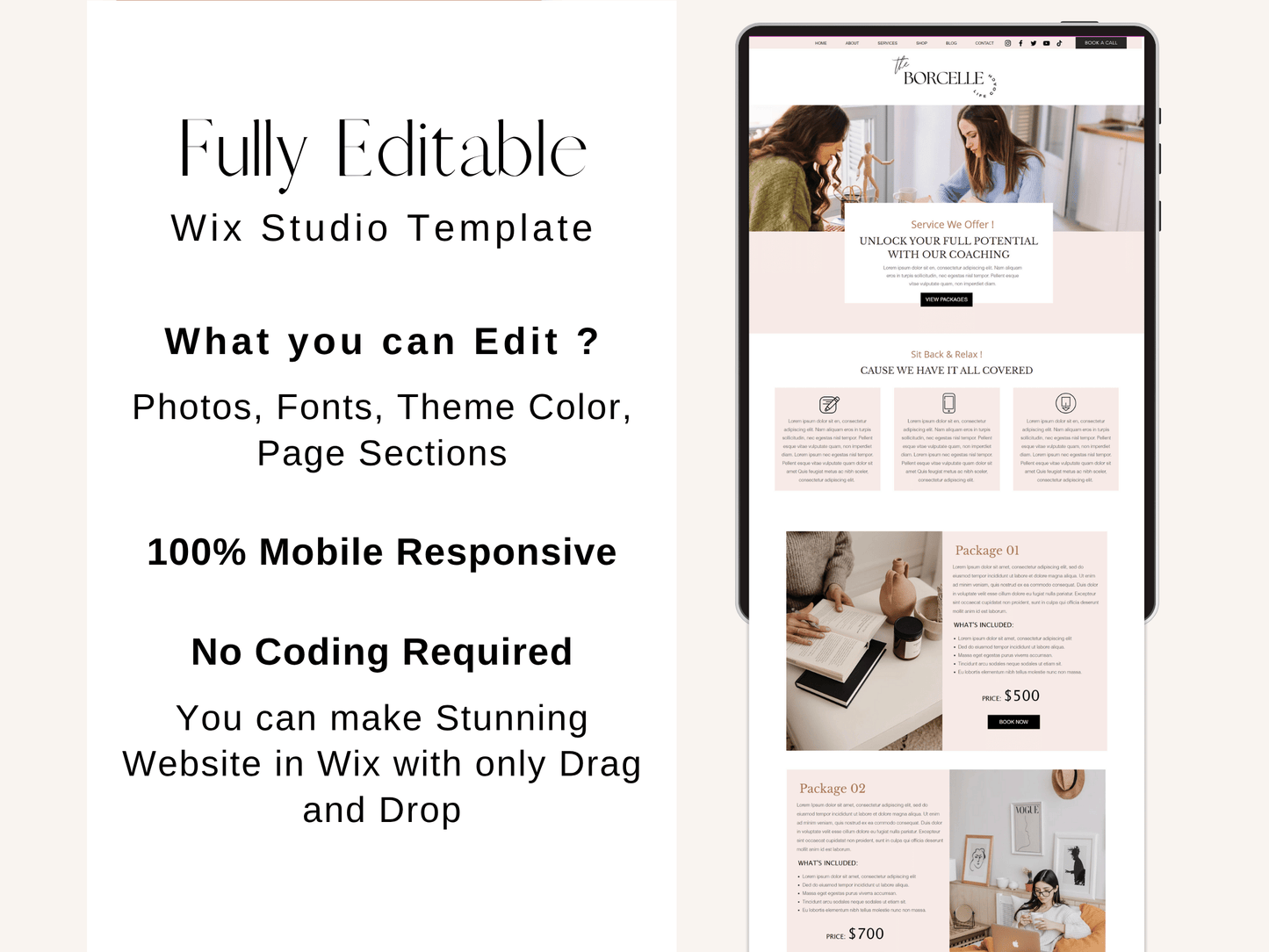Wix Website Template For Business & Life Coaches - Advertfox