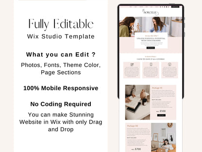 Wix Website Template for Coaches, Social Media Manager - Advertfox
