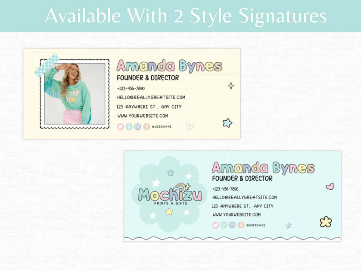Pastel Email Signature Template - Advertfox