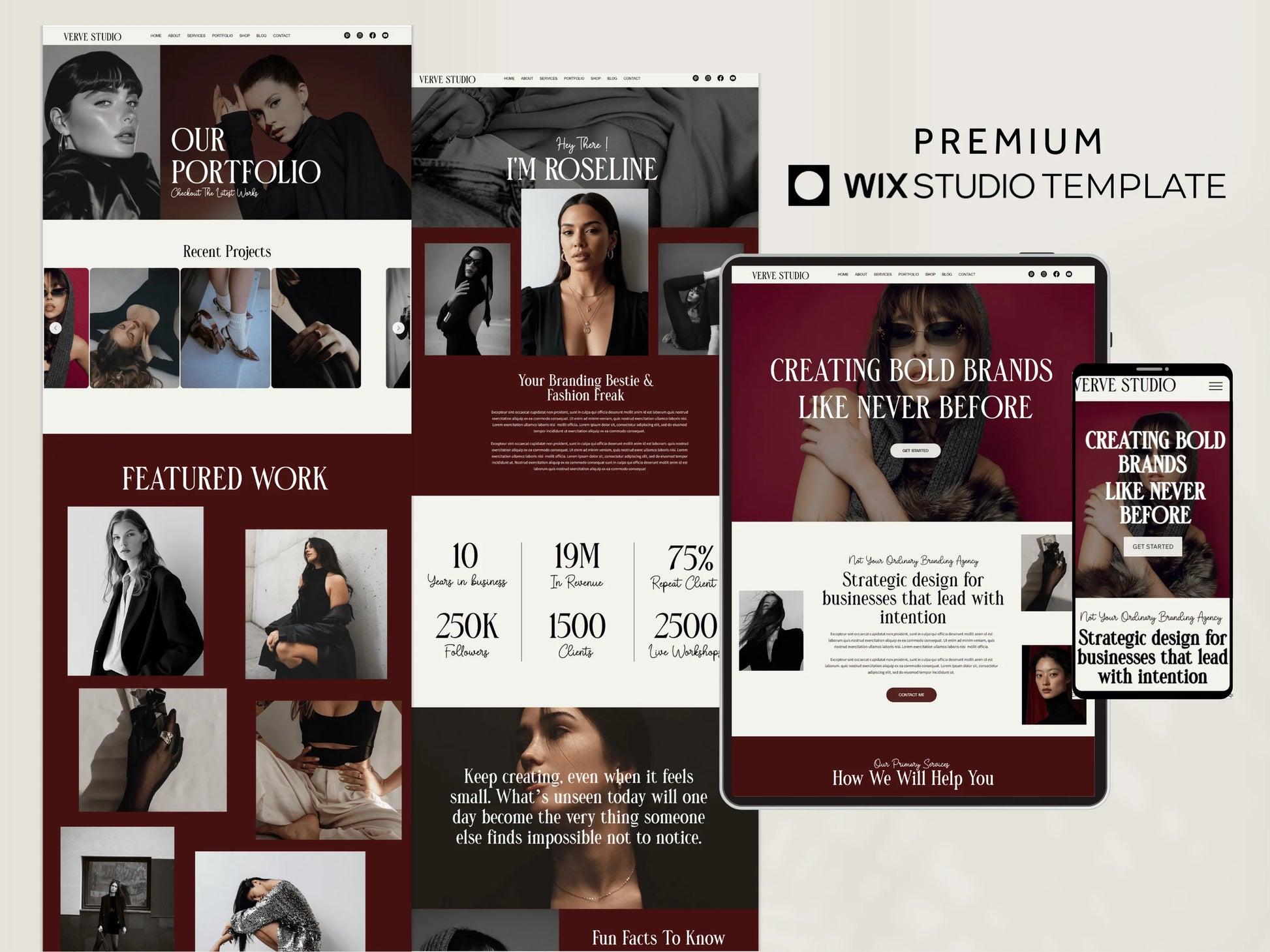 Bold Wix Studio Website Template for Coaches & Brand Agency - Advertfox