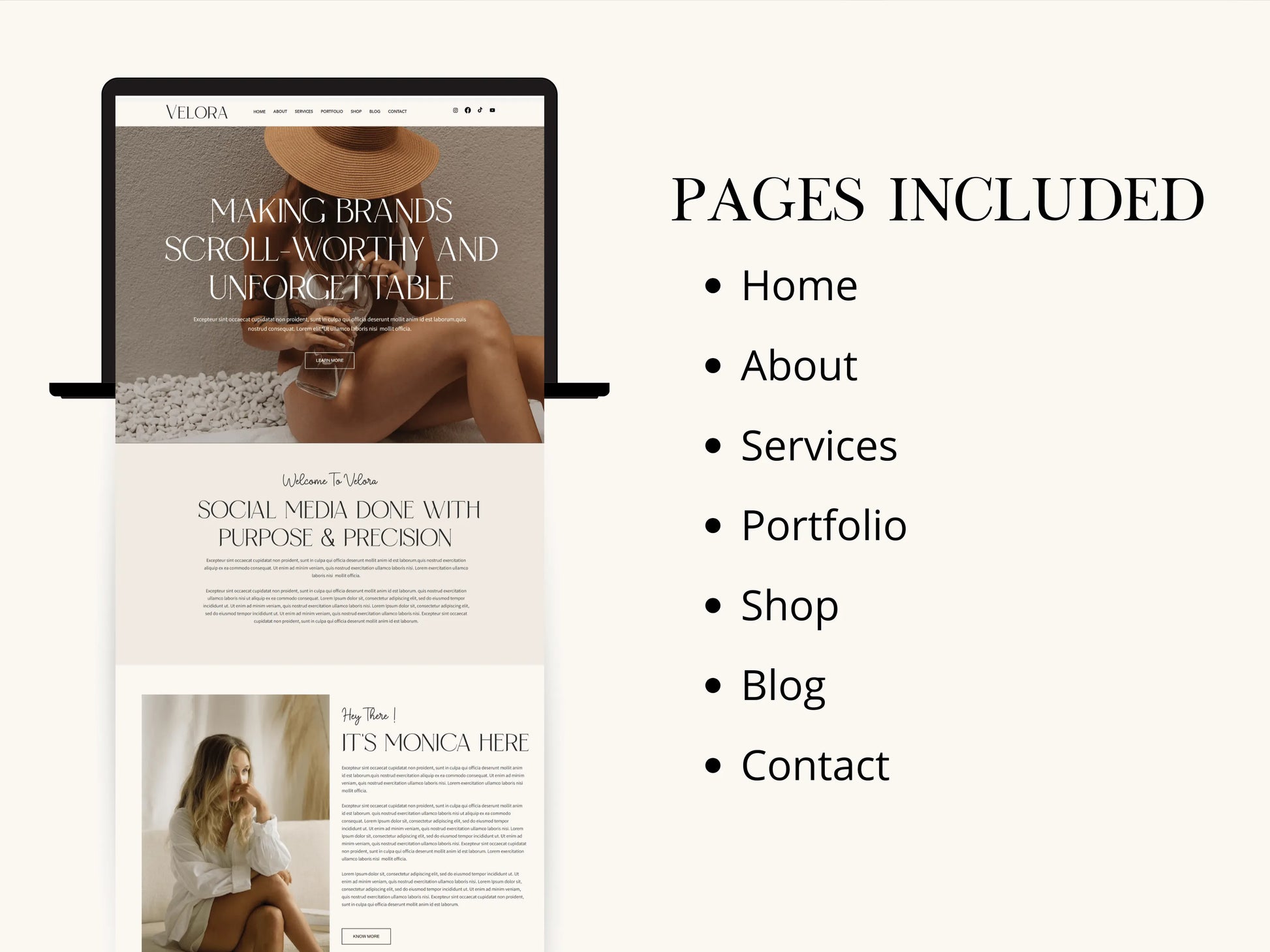 Modern Wix Studio Website Template for Social Media Manager - Advertfox