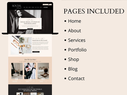 Wix Website Template For Social Media Manager, Coaches