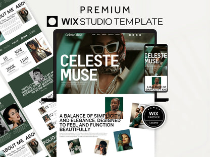 Bold One Page Wix Studio Website Template