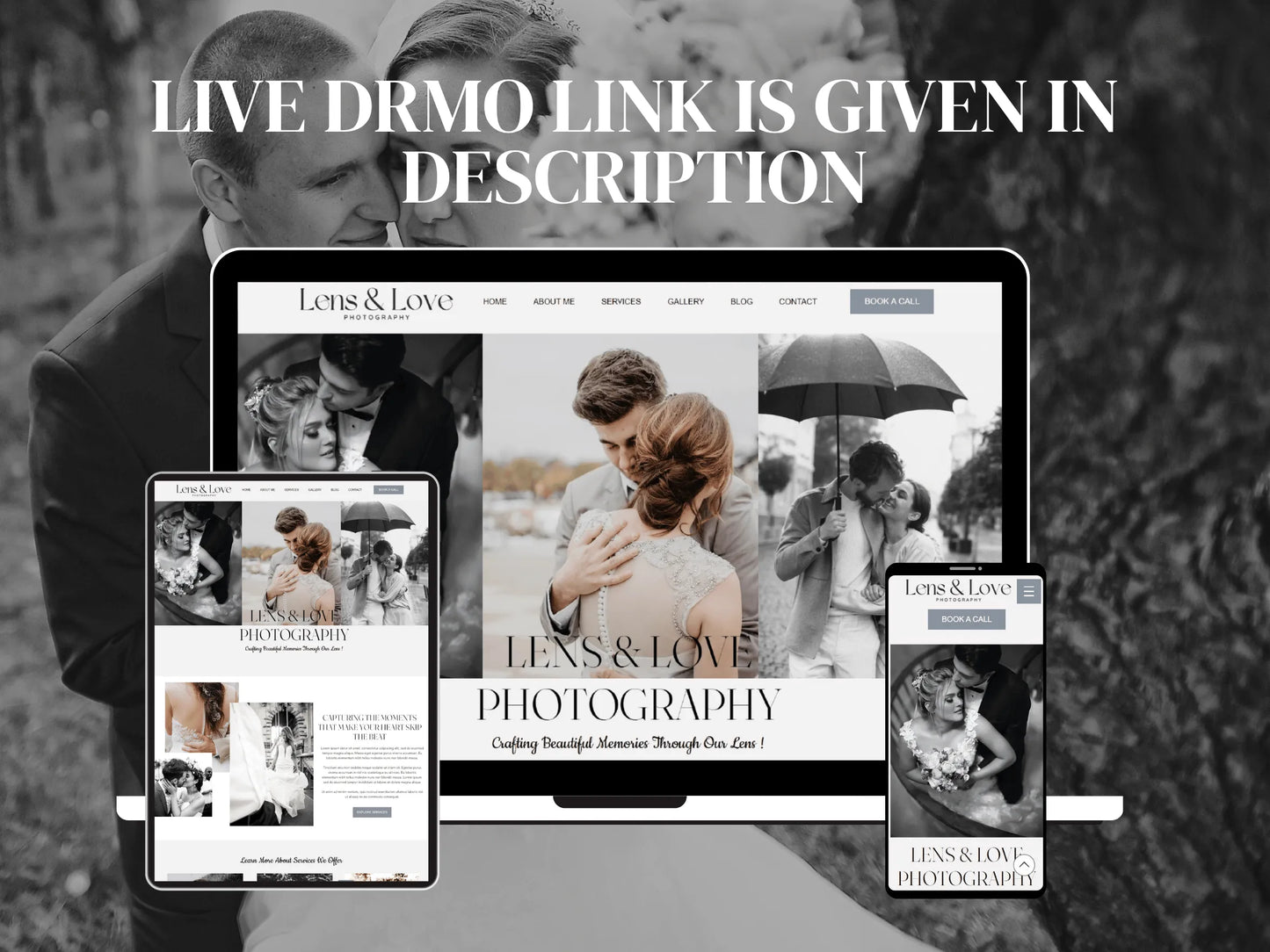 Wix Website Template for Wedding Photography Portfolio - Advertfox