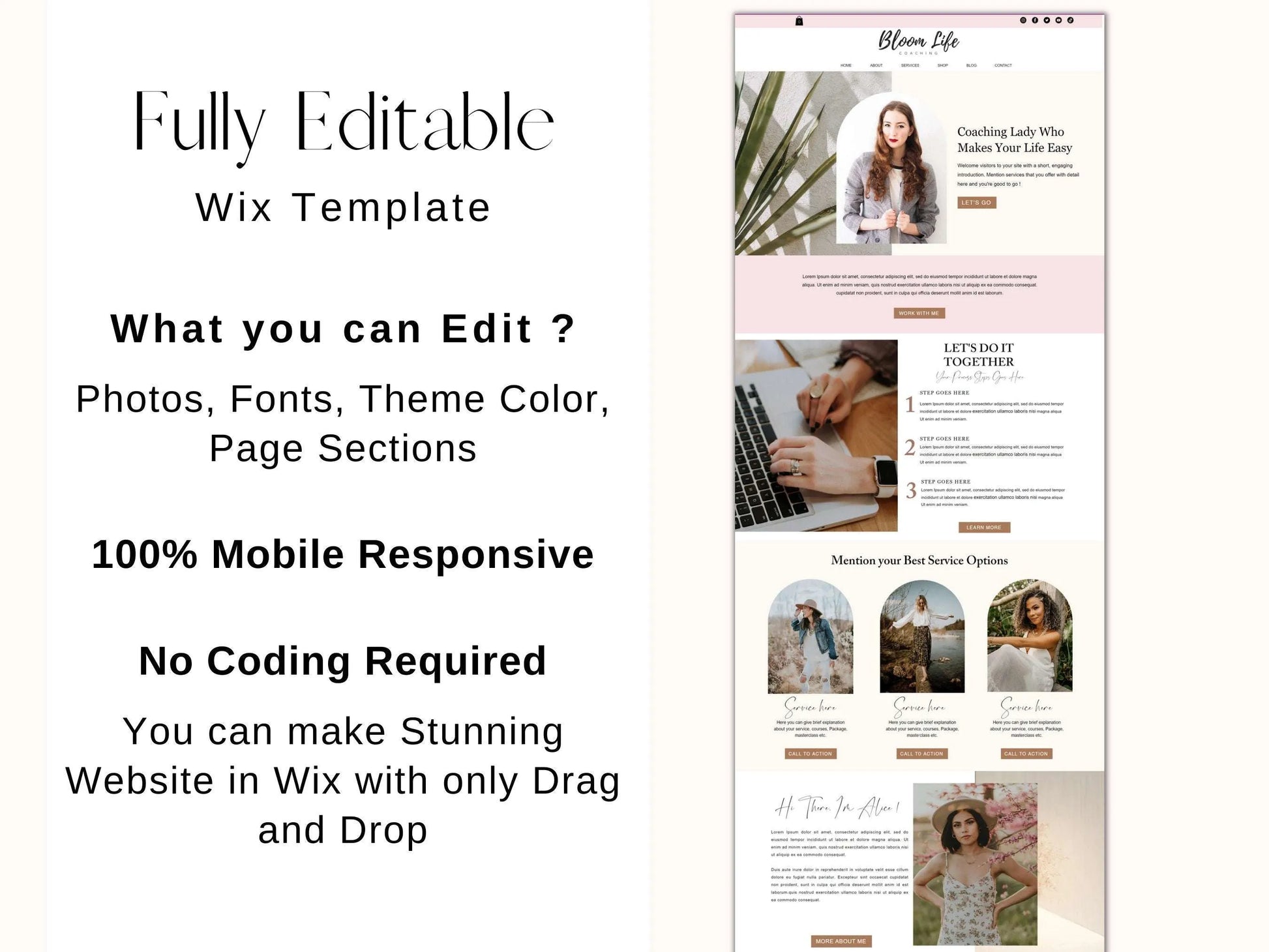 Wix Website Template for Life Coaches - Advertfox