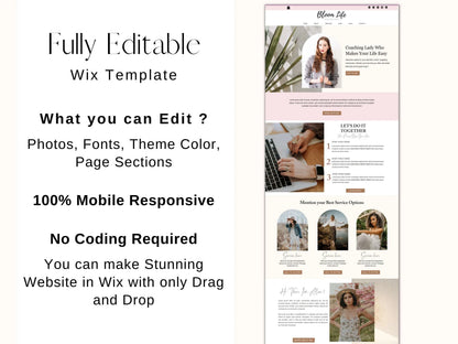 Wix Website Template for Life Coaches - Advertfox