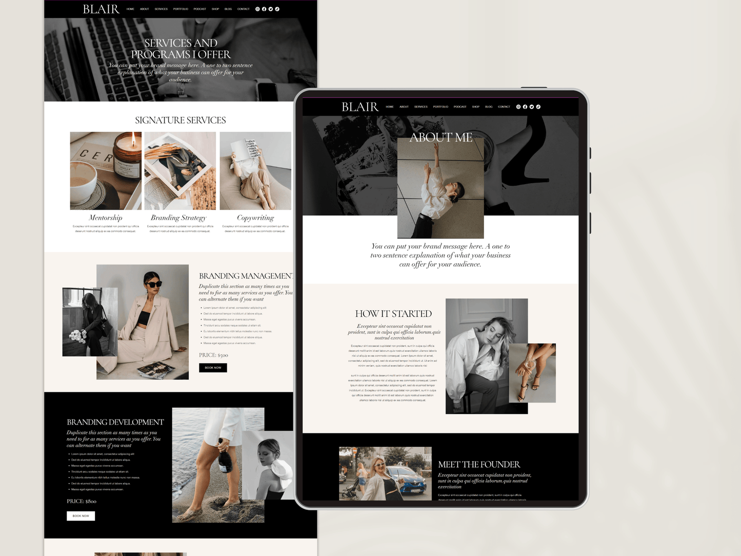 Bold Wix Website Template - Advertfox