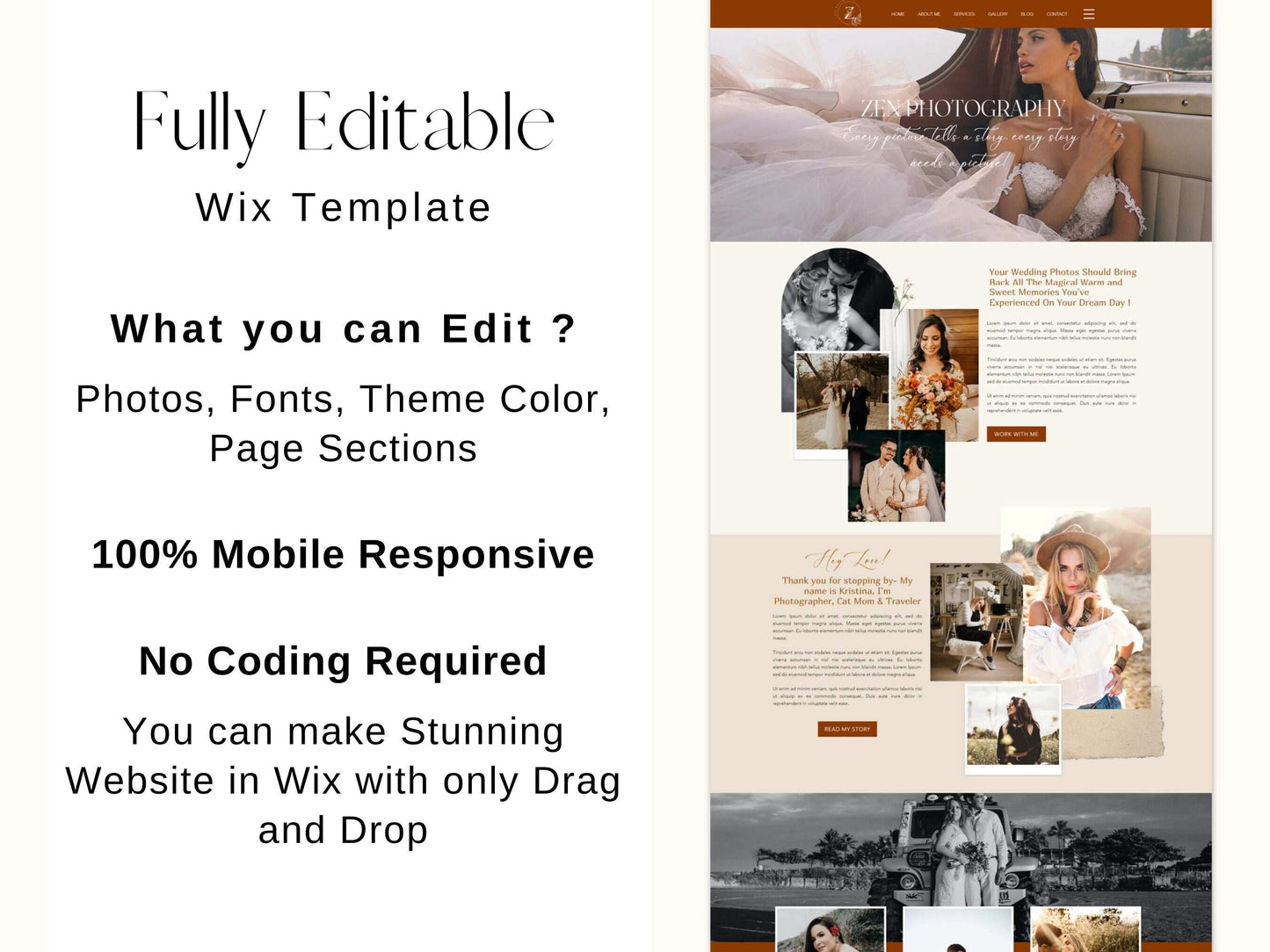 Wix Website for Wedding Photographer - Advertfox