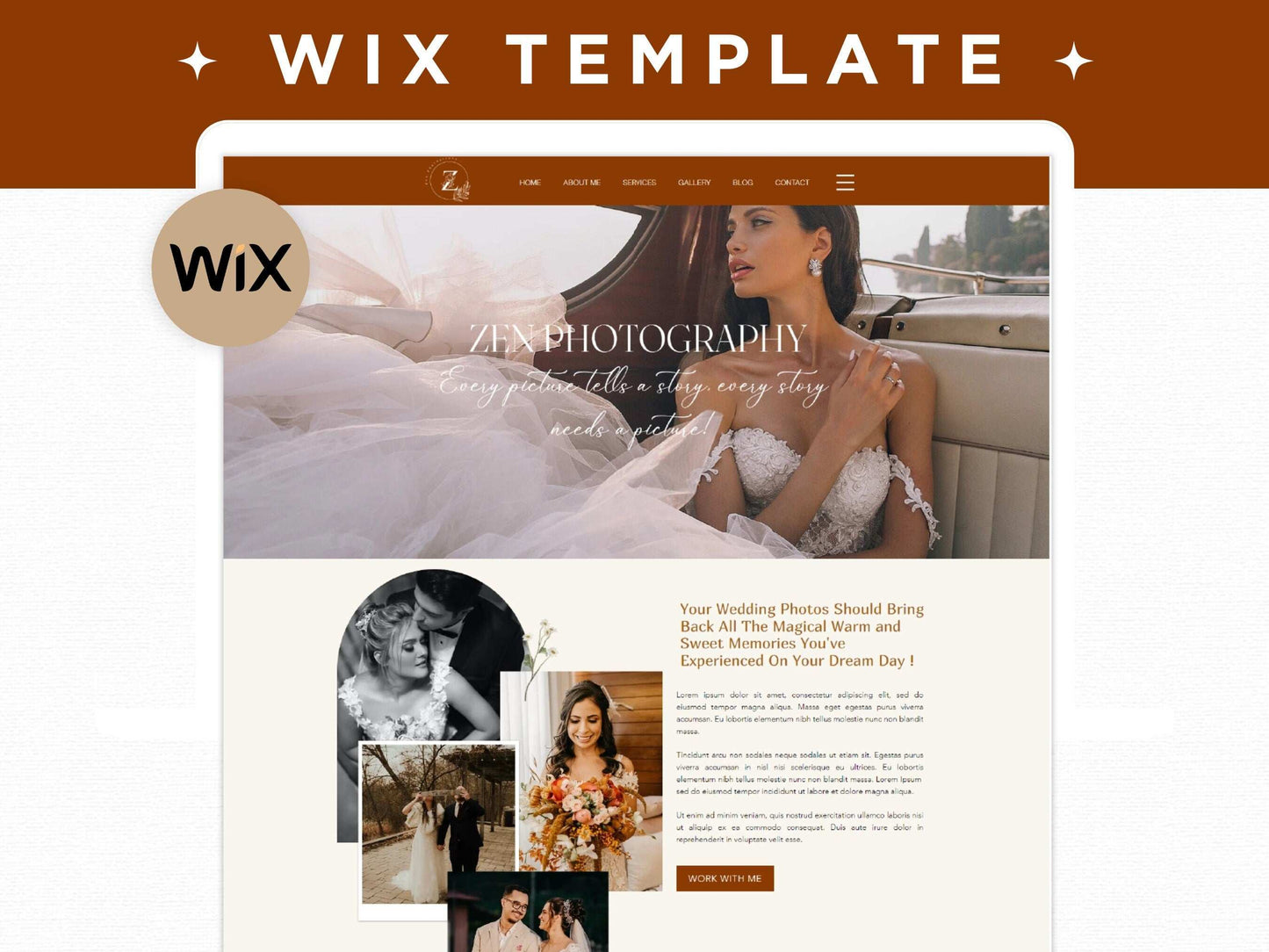 Wix Website for Wedding Photographer - Advertfox