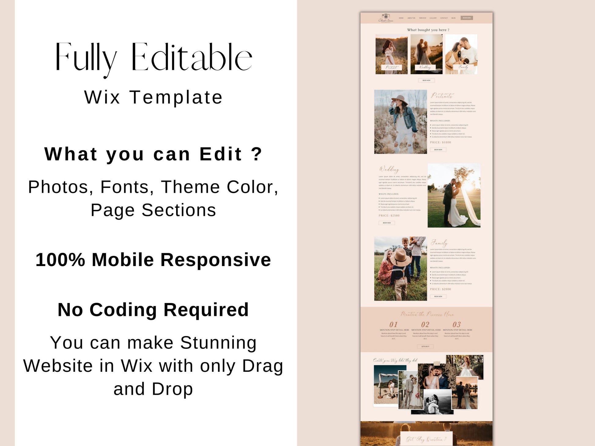 Wix Website for Wedding Photographer - Advertfox