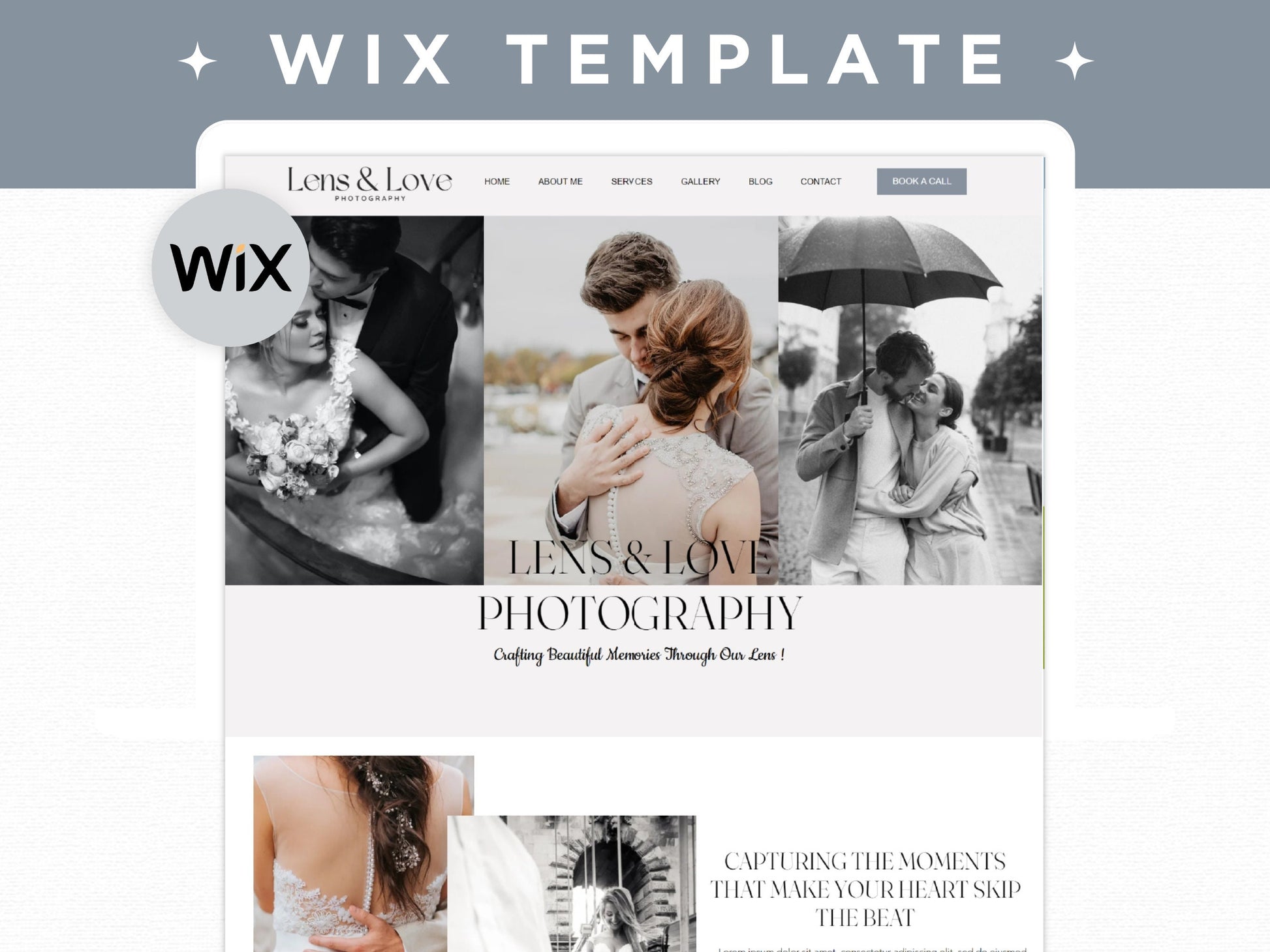 Wix Website for Wedding Photographer - Advertfox