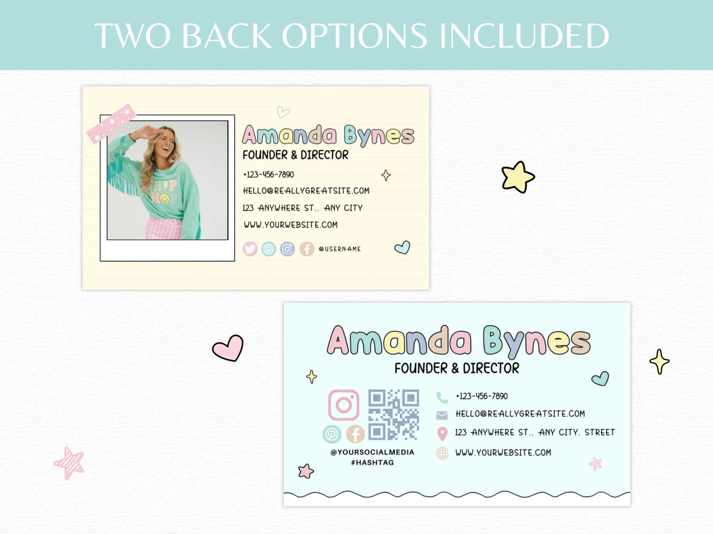 Pastel Business Card Template - Advertfox