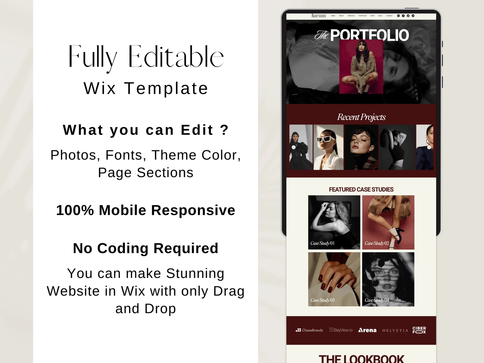 Bold Wix Website Template for Coaches & Creatives - Advertfox