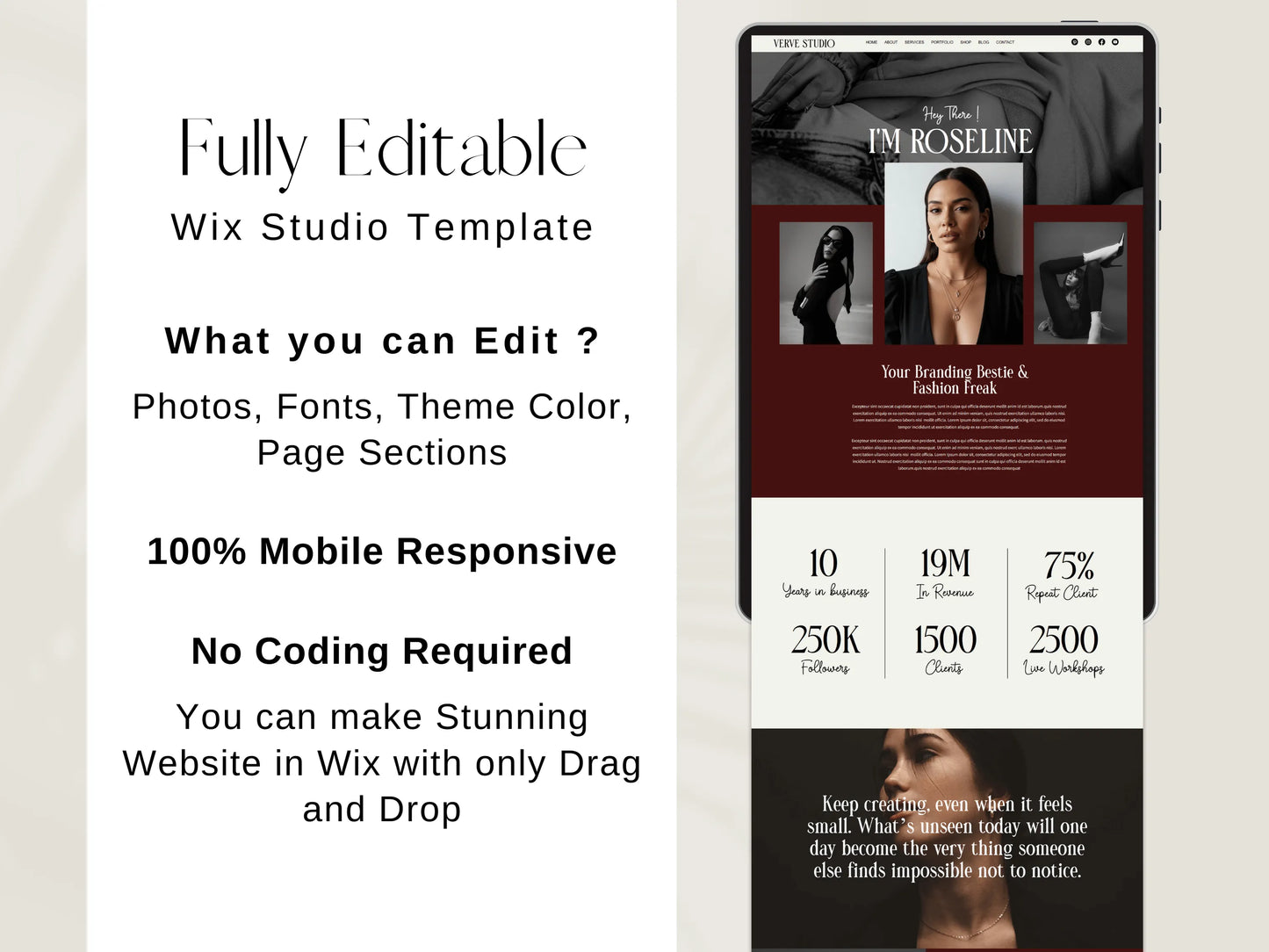 Bold Wix Studio Website Template for Coaches & Brand Agency - Advertfox