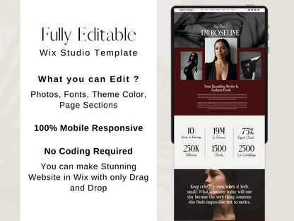 Bold Wix Studio Website Template for Coaches & Brand Agency - Advertfox