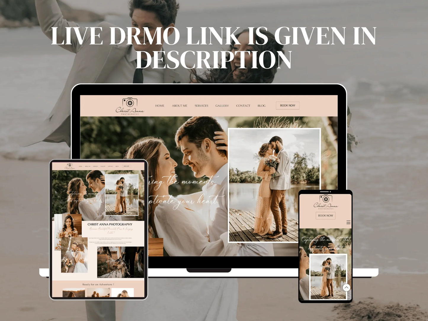 Boho Wix Website Template for Wedding Photographer