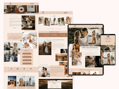 Boho Wix Website Template for Wedding Photographer