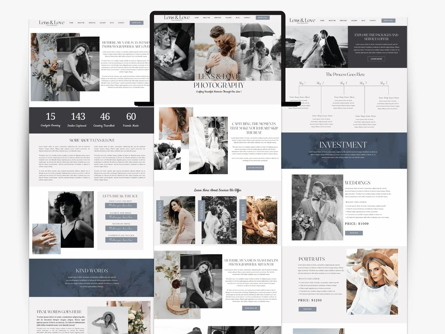Wix Website Template for Wedding Photography Portfolio - Advertfox