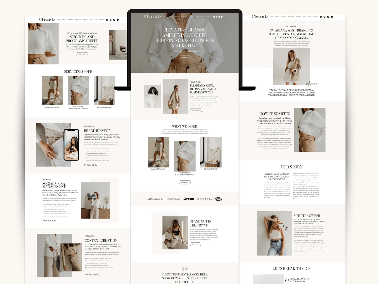Premium Wix Website Template For Brand Agency