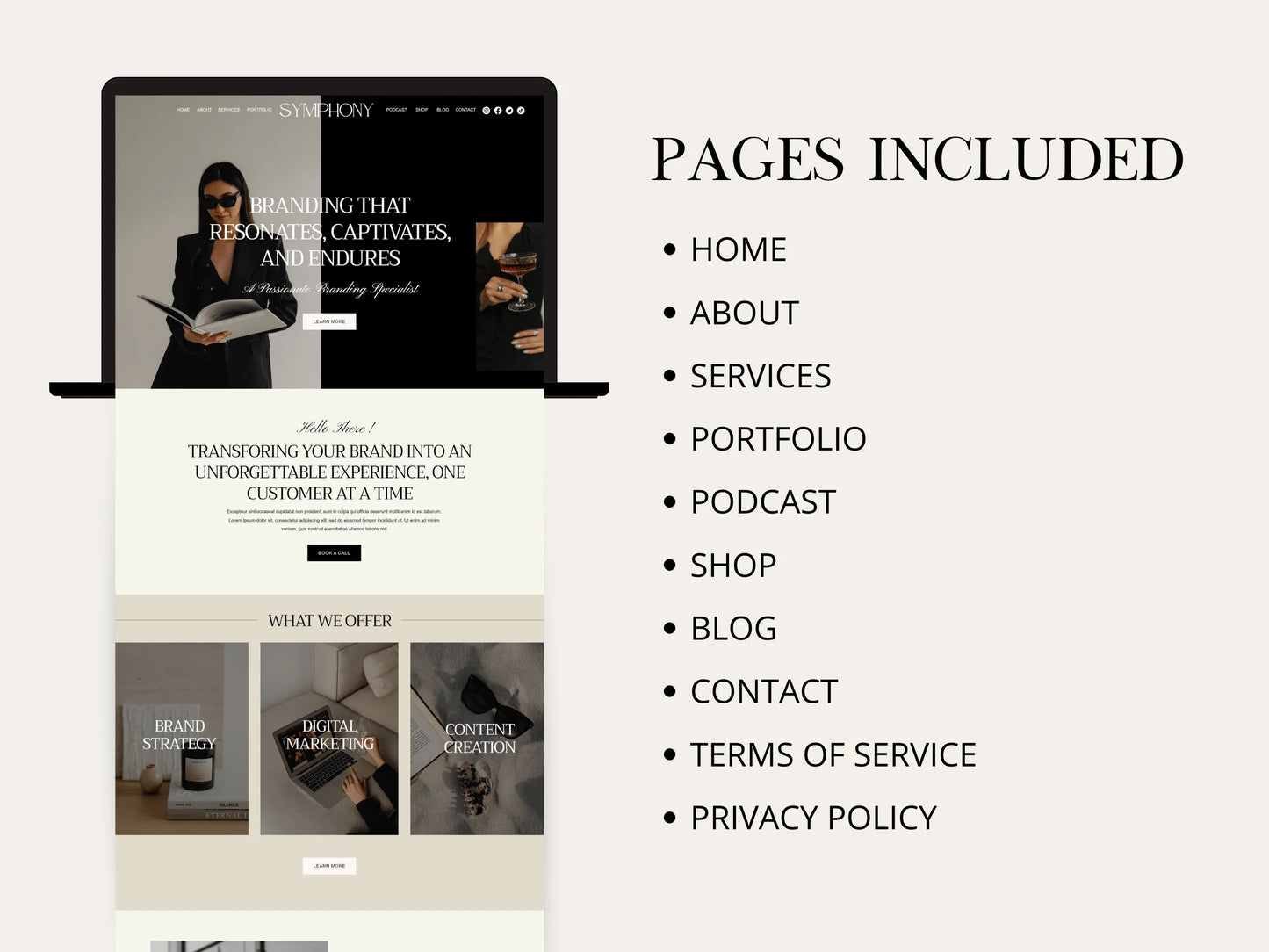 Luxury Wix Website Template for Creatives, Brand Managers - Advertfox