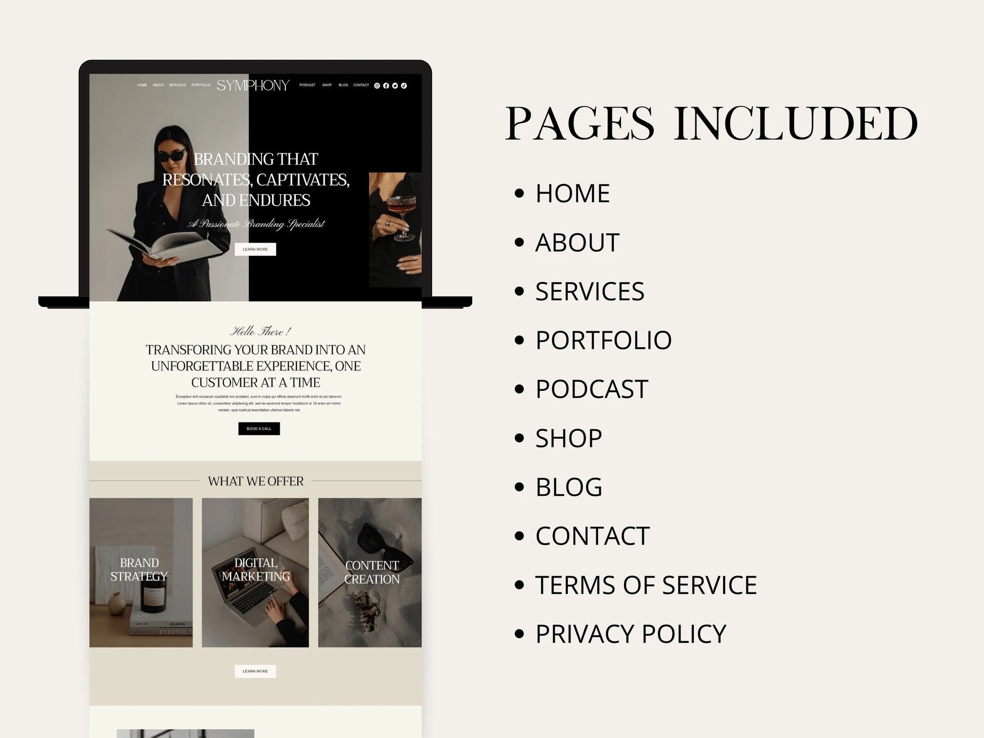 Luxury Wix Website Template for Creatives, Brand Managers - Advertfox