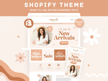 Boho Shopify Store Template - Advertfox