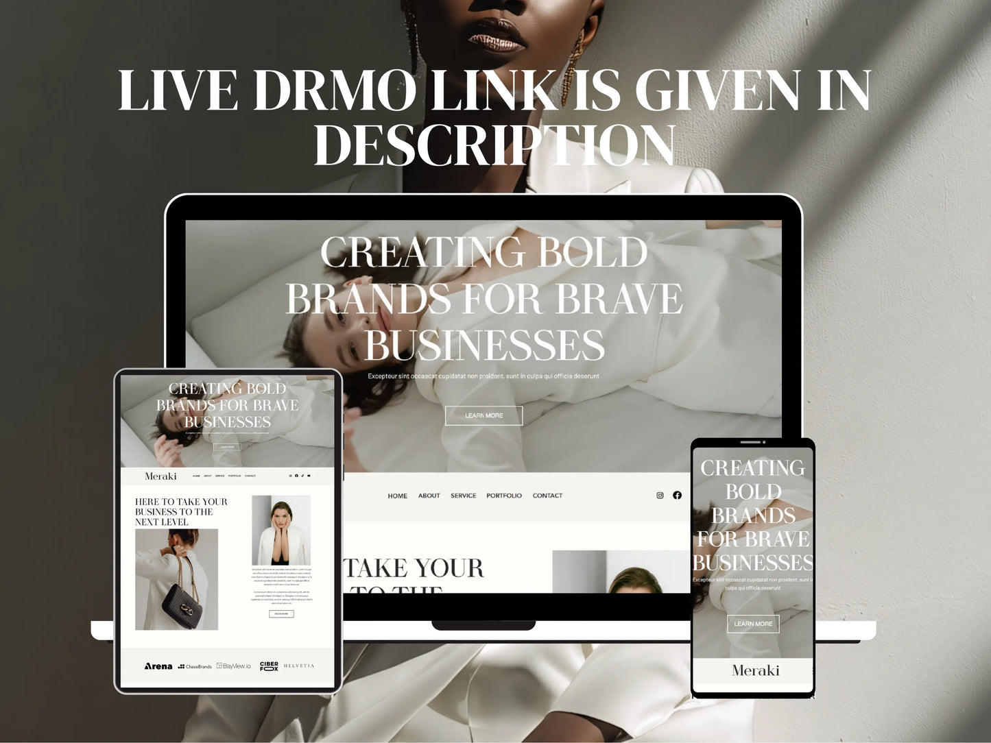 Minimal One Page Wix Studio Website Template