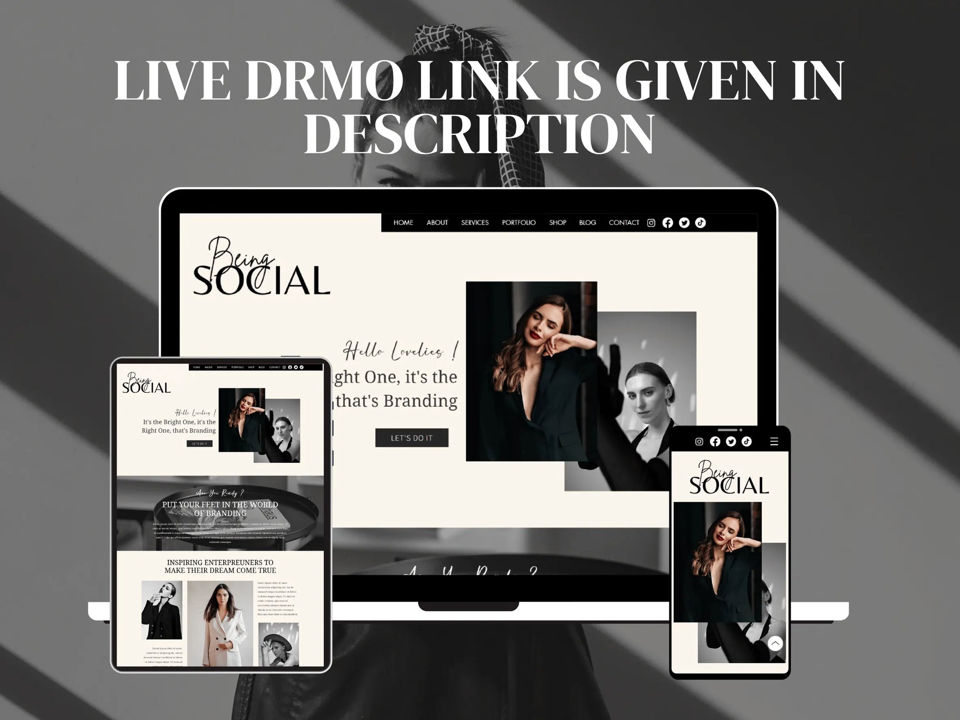 Elegant Wix Website Template for Social Media Manager - Advertfox