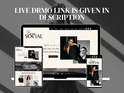 Elegant Wix Website Template for Social Media Manager - Advertfox