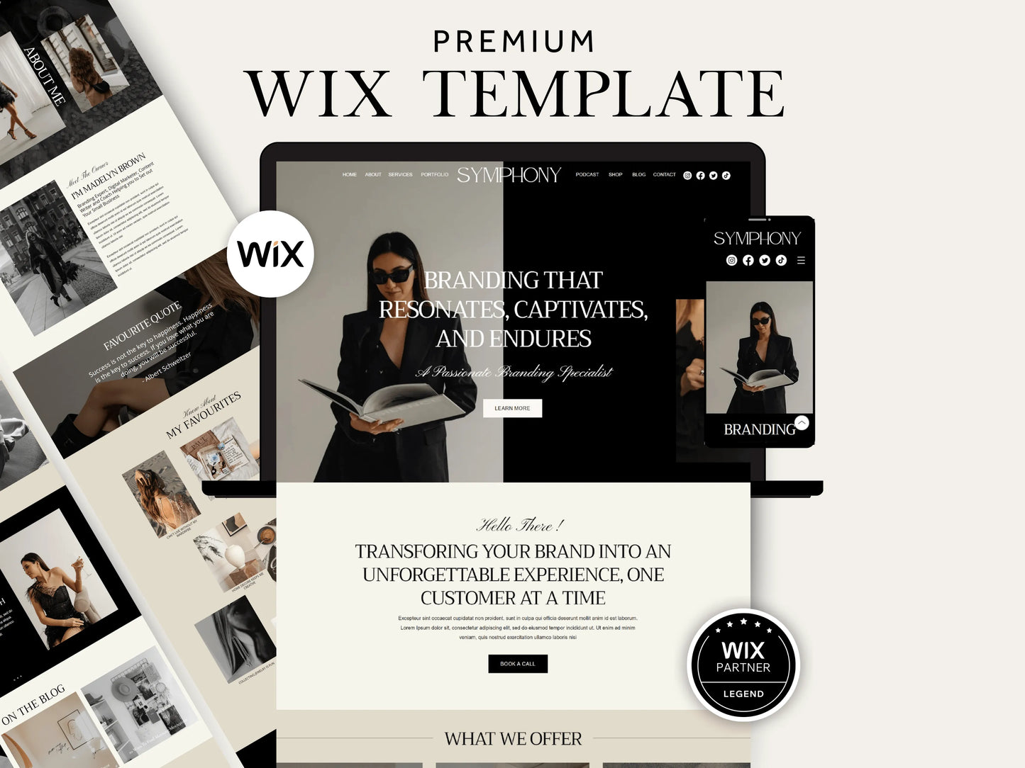 Luxury Wix Website Template for Creatives, Brand Managers - Advertfox