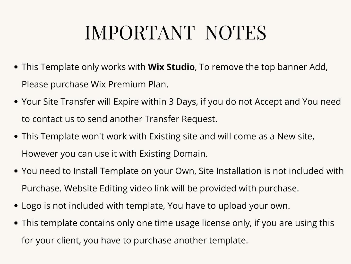 Elegant Wix Studio Website Template
