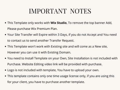 Elegant Wix Studio Website Template