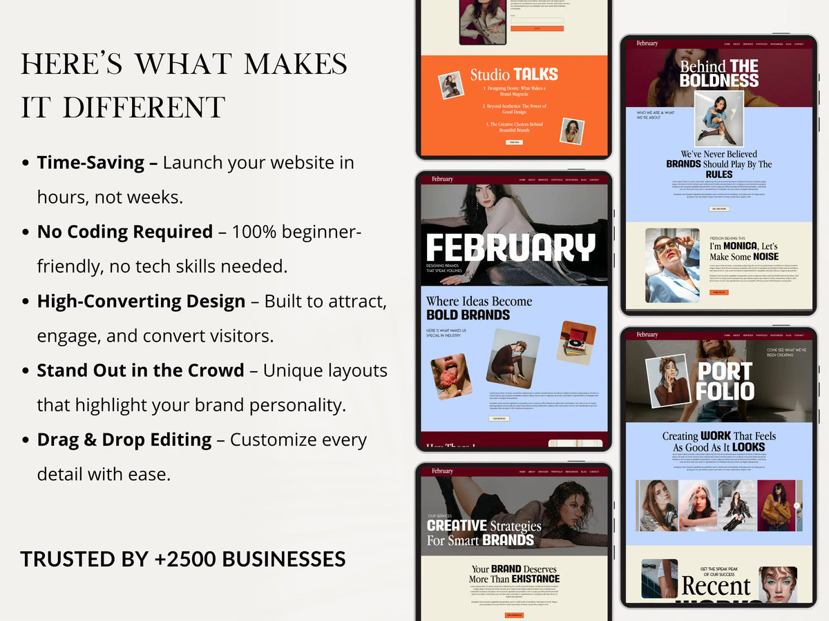 Bold Wix Studio Website Template for Brand Agency