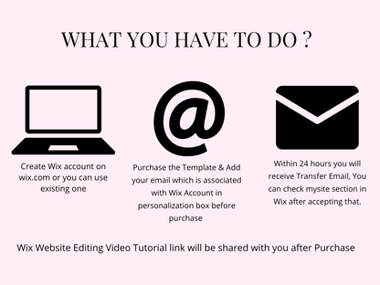 Pink Wix Website Template For Ecommerce Store