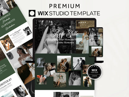 Wix Studio Website Template for Wedding Photographer - Advertfox