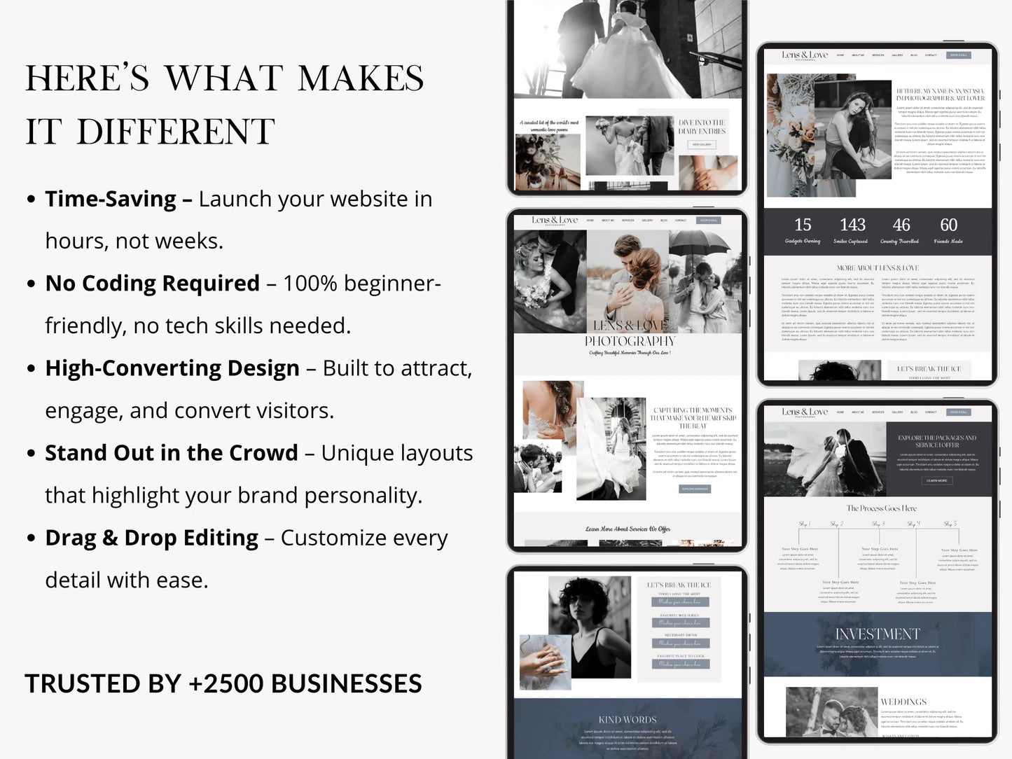 Wix Website Template for Wedding Photography Portfolio - Advertfox