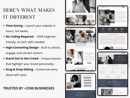 Wix Website Template for Wedding Photography Portfolio - Advertfox