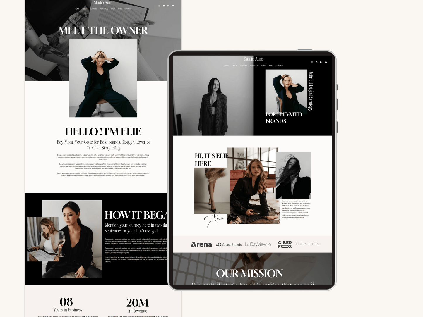 Elegant Wix Studio Website Template