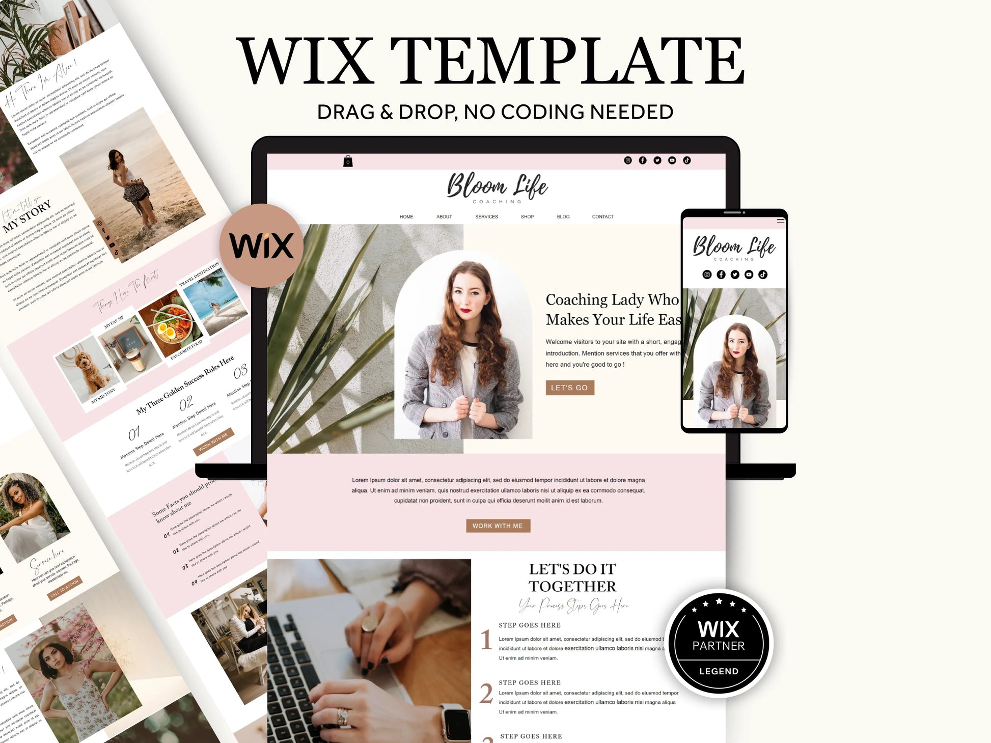 Wix Website Template for Life Coaches - Advertfox