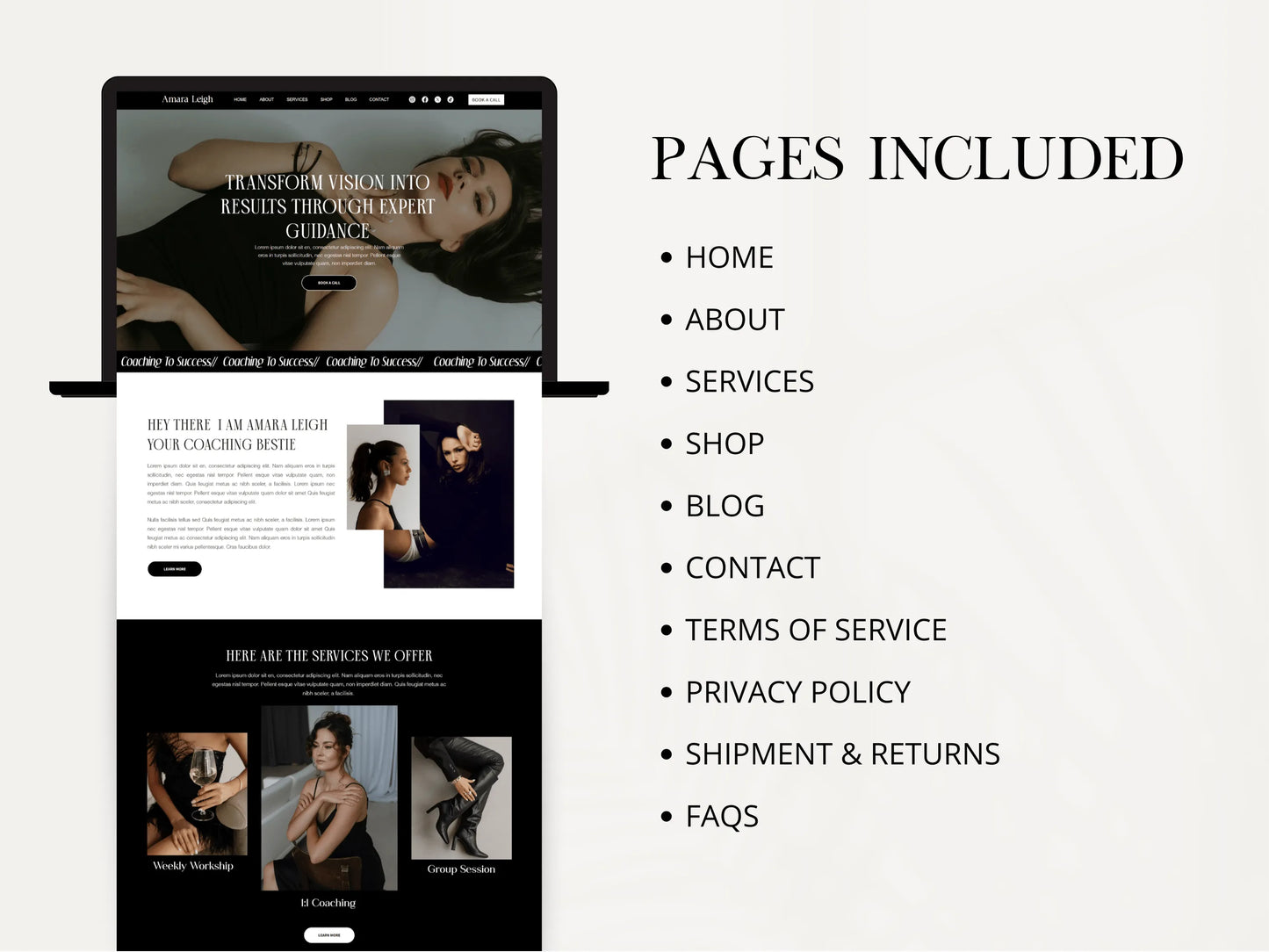 Professional Wix Website Template for Coaches & Consultants - Advertfox