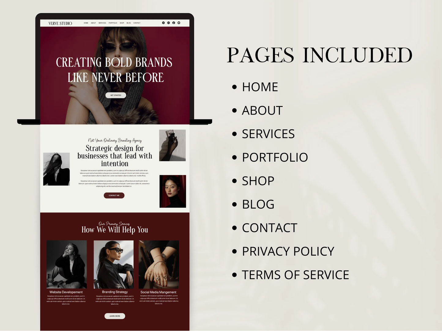 Bold Wix Studio Website Template for Coaches & Brand Agency - Advertfox