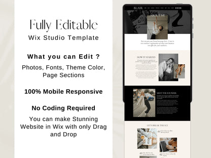 Bold Wix Website Template for Creatives & Brand Manager - Advertfox