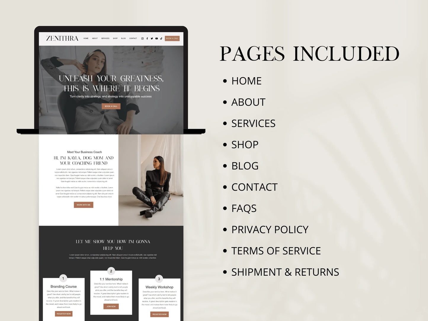 Modern Wix Website Template for Coaches & Agencies - Advertfox