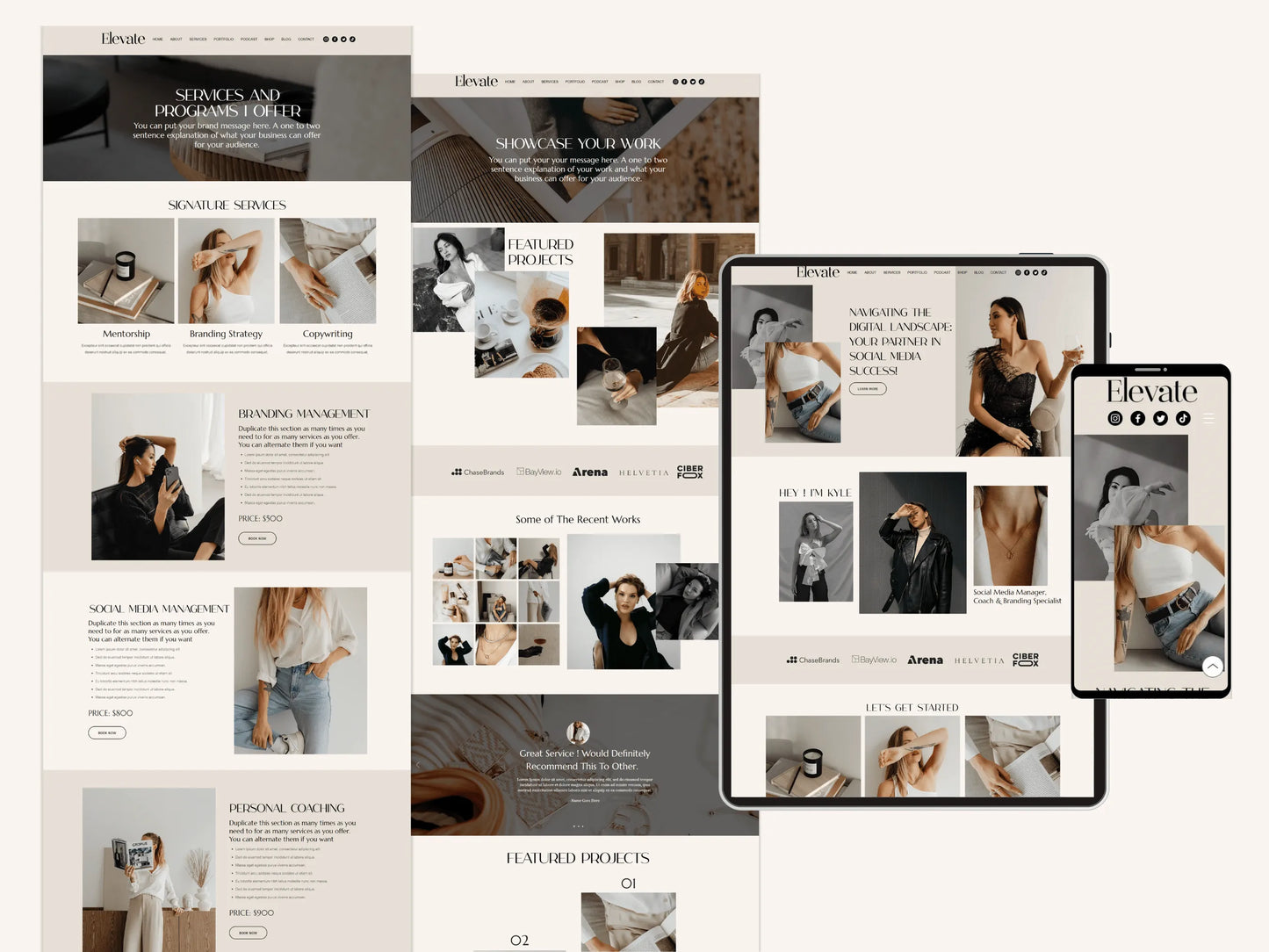 Premium Wix Website Template for Brand Agency