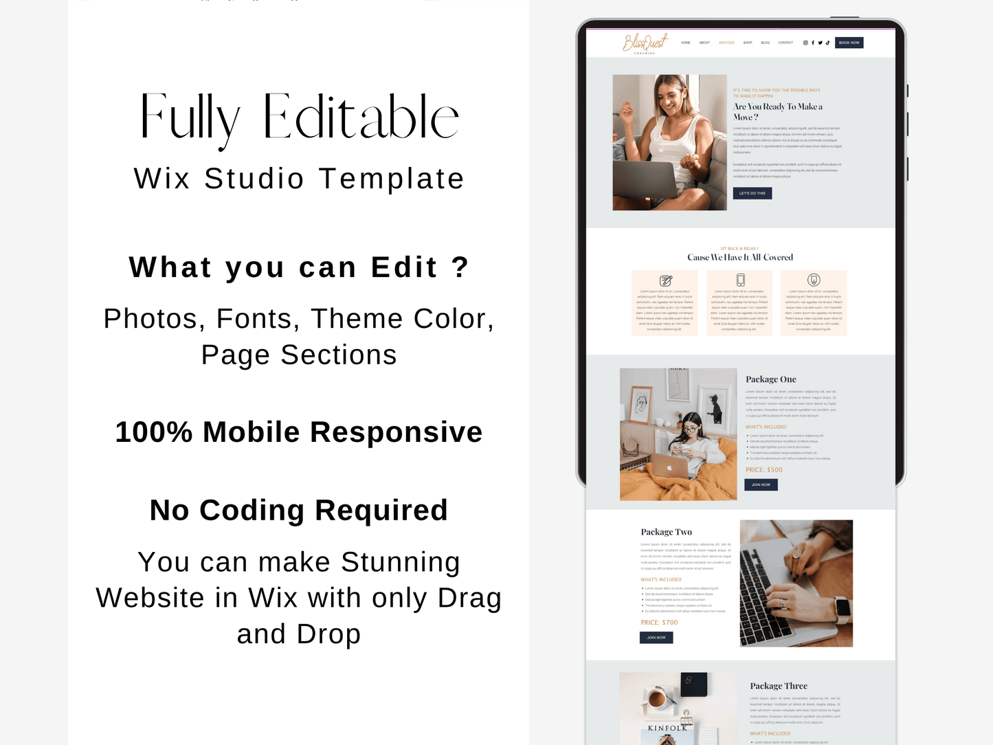 Wix Template For Coaches & Service Agency - Advertfox
