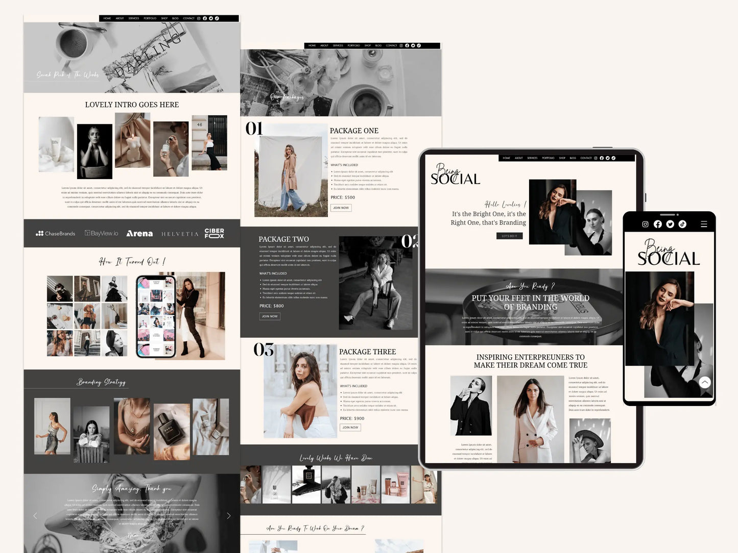 Elegant Wix Website Template for Social Media Manager - Advertfox