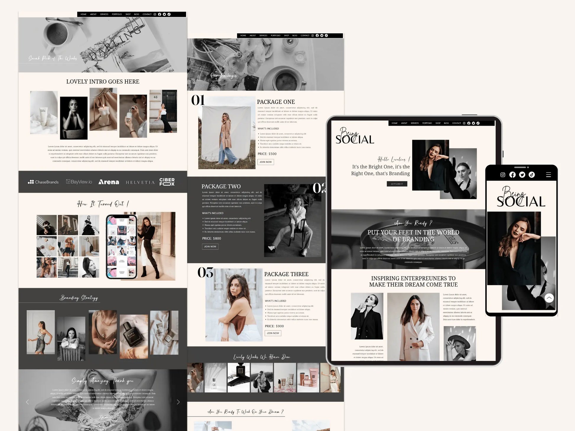 Elegant Wix Website Template for Social Media Manager - Advertfox