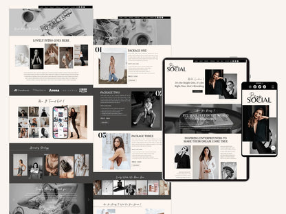 Elegant Wix Website Template for Social Media Manager - Advertfox